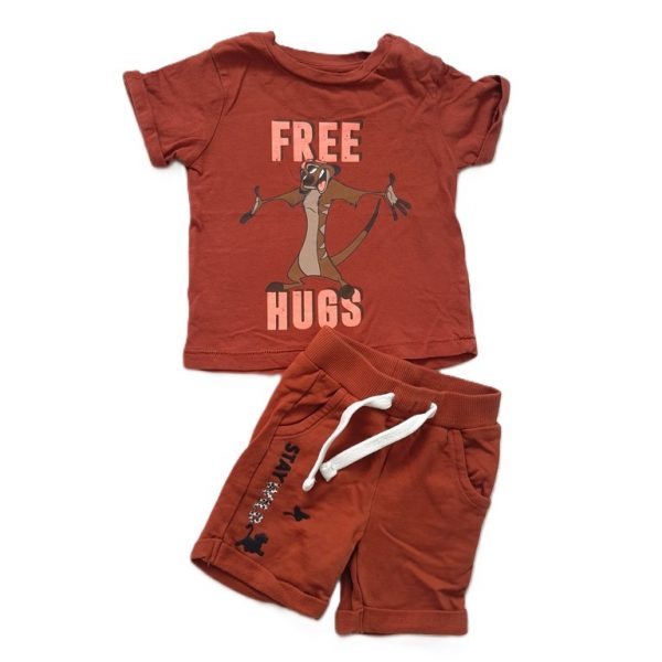 Ensemble T-shirt + Short hyène bébé garçon 3 MOIS DISNEY