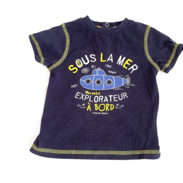 Ensemble T-shirt + Short jaune bébé garçon 6 MOIS TERRE DE MARINS