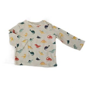 T-shirt blanc dinosaures bébé garçon 6 MOIS IN EXTENSO