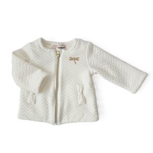 Gilet zippé écru molletonné bébé fille 12 MOIS ORCHESTRA