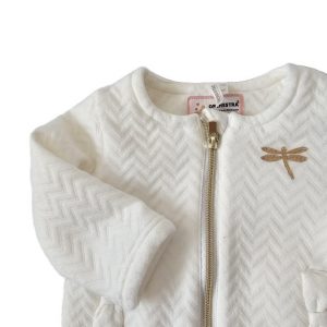 Gilet zippé écru molletonné bébé fille 12 MOIS ORCHESTRA