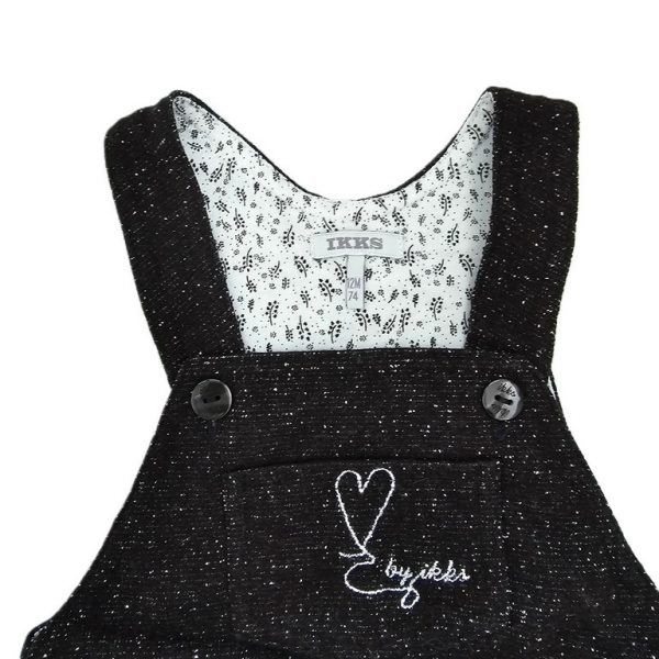 Robe bretelles noire brillants bébé fille 12 MOIS IKKS