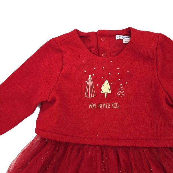 Robe rouge Premier Noël bébé fille 18 MOIS VERTBAUDET