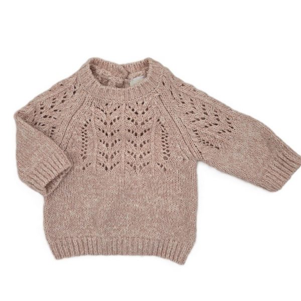Pull mailles rose bébé fille 3 MOIS TAPE A L'OEIL TAO