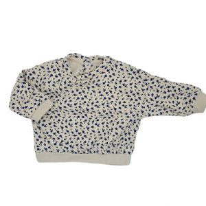 Sweat à fleurs écru et bleu bébé fille 3 MOIS KIABI