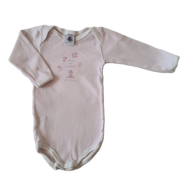 Body rayé rose blanc bébé fille 6 MOIS PETIT BATEAU