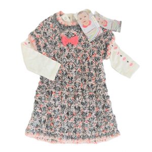 Ensemble robe mailles + T-shirt bébé fille 6 MOIS ORCHESTRA