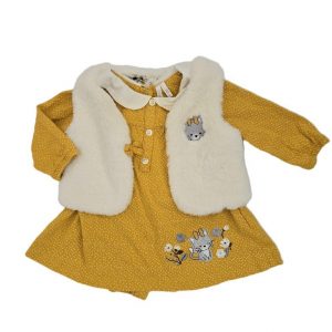 Ensemble Robe + Gilet sans manche bébé fille 6 MOIS ORCHESTRA
