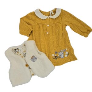 Ensemble Robe + Gilet sans manche bébé fille 6 MOIS ORCHESTRA