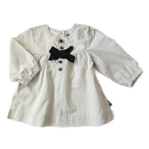 Blouse blanc noir pois nœud bébé fille 6 MOIS SERGENT MAJOR