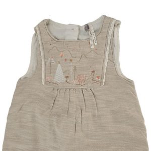 Combinaison molletonnée beige bébé fille 6 MOIS ORCHESTRA