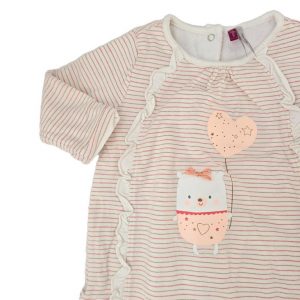 Combinaison molletonnée rayée bébé fille 6 MOIS ORCHESTRA