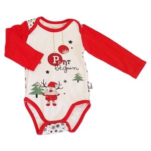 Body rouge blanc Noël bébé mixte 9 MOIS P’TIT BEGUIN