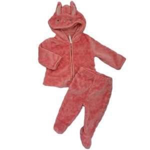 Ensemble polaire rose Lapin bébé fille 1/3 MOIS TEX