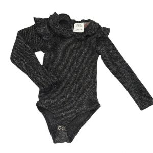 Body noir brillant fêtes bébé fille 9/12 MOIS ZARA