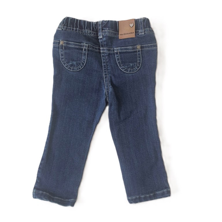 Pantalon jean bleu foncé bébé fille 12 MOIS DPAM