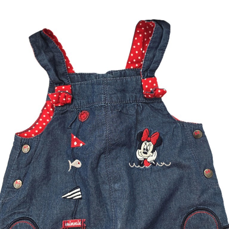 Salopette jean bleu Minnie bébé fille 6 MOIS DISNEY